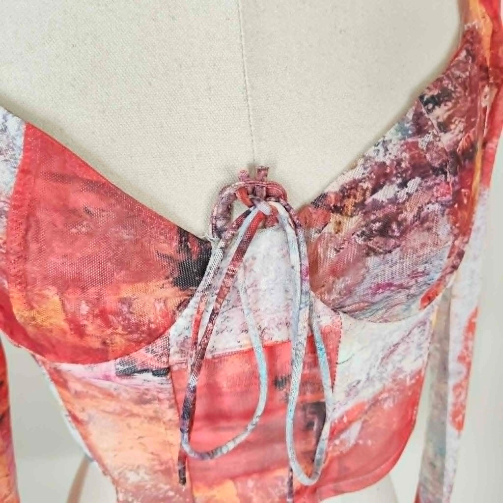 Orange Boned Crop Top - Outcast
