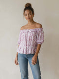 Purple Floral Top - Queen The Label