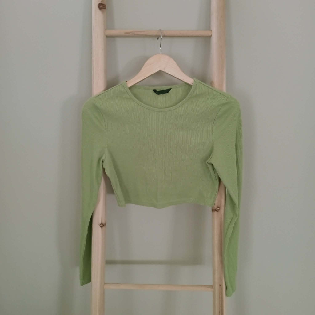 Lime Green Crop Top - Shein