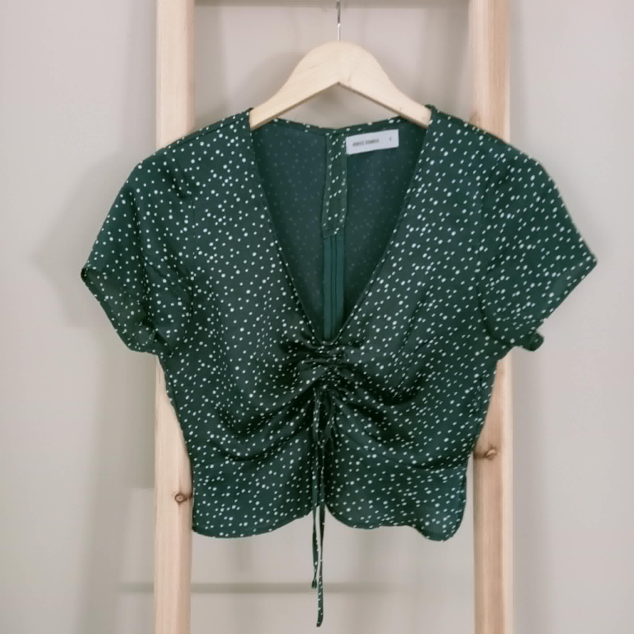 Green Polka Dot Crop Top - Perfect Stranger