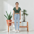 Green Polka Dot Crop Top - Perfect Stranger
