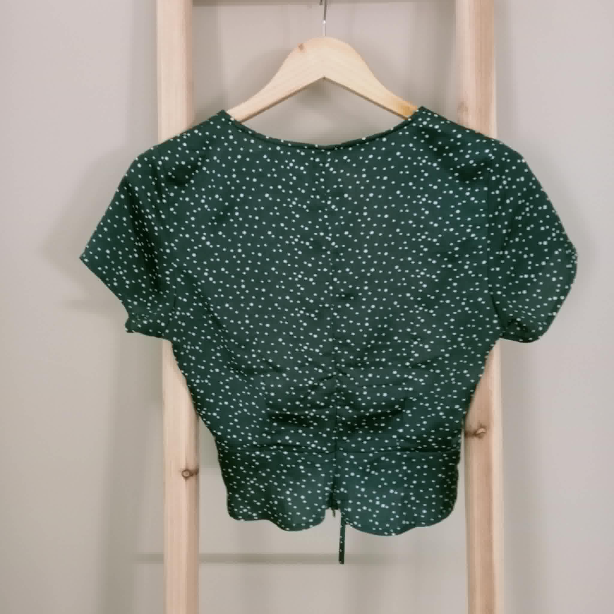 Green Polka Dot Crop Top - Perfect Stranger
