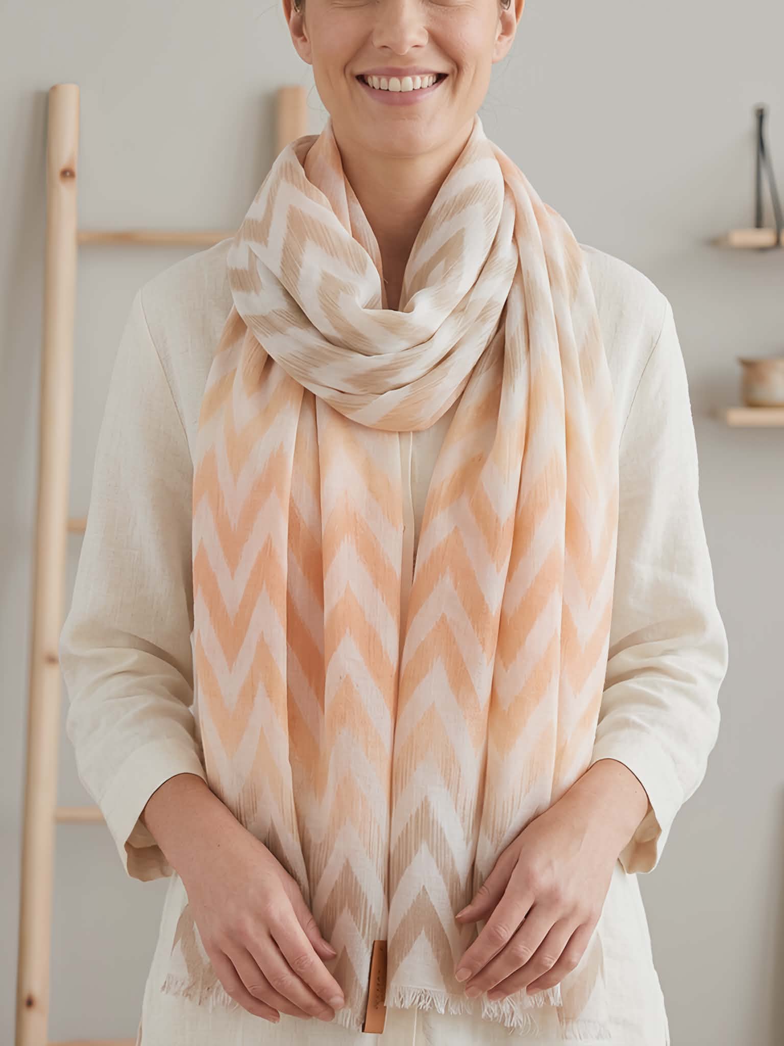 Orange & Beige Scarf