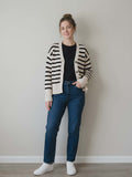 Cream & Black Relax Fit Cardigan - Anko