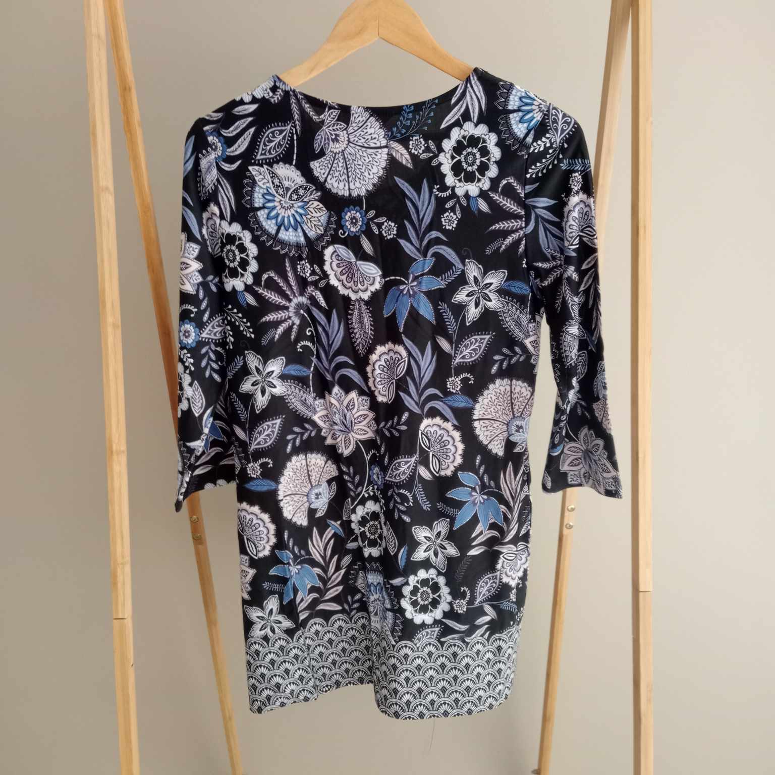 Black Floral Tunic Top - Millers