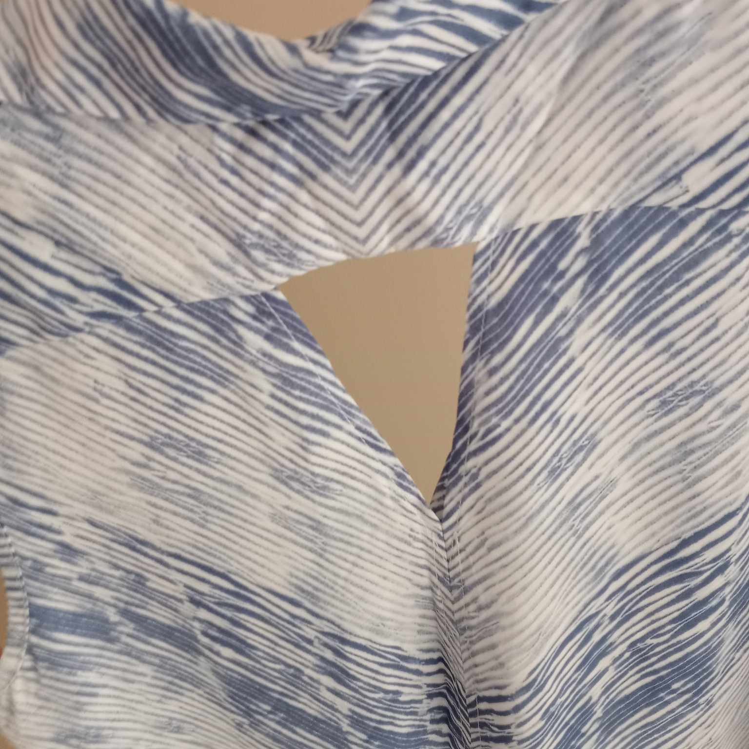 Blue Sheer Cut Out Top- Jeanswest