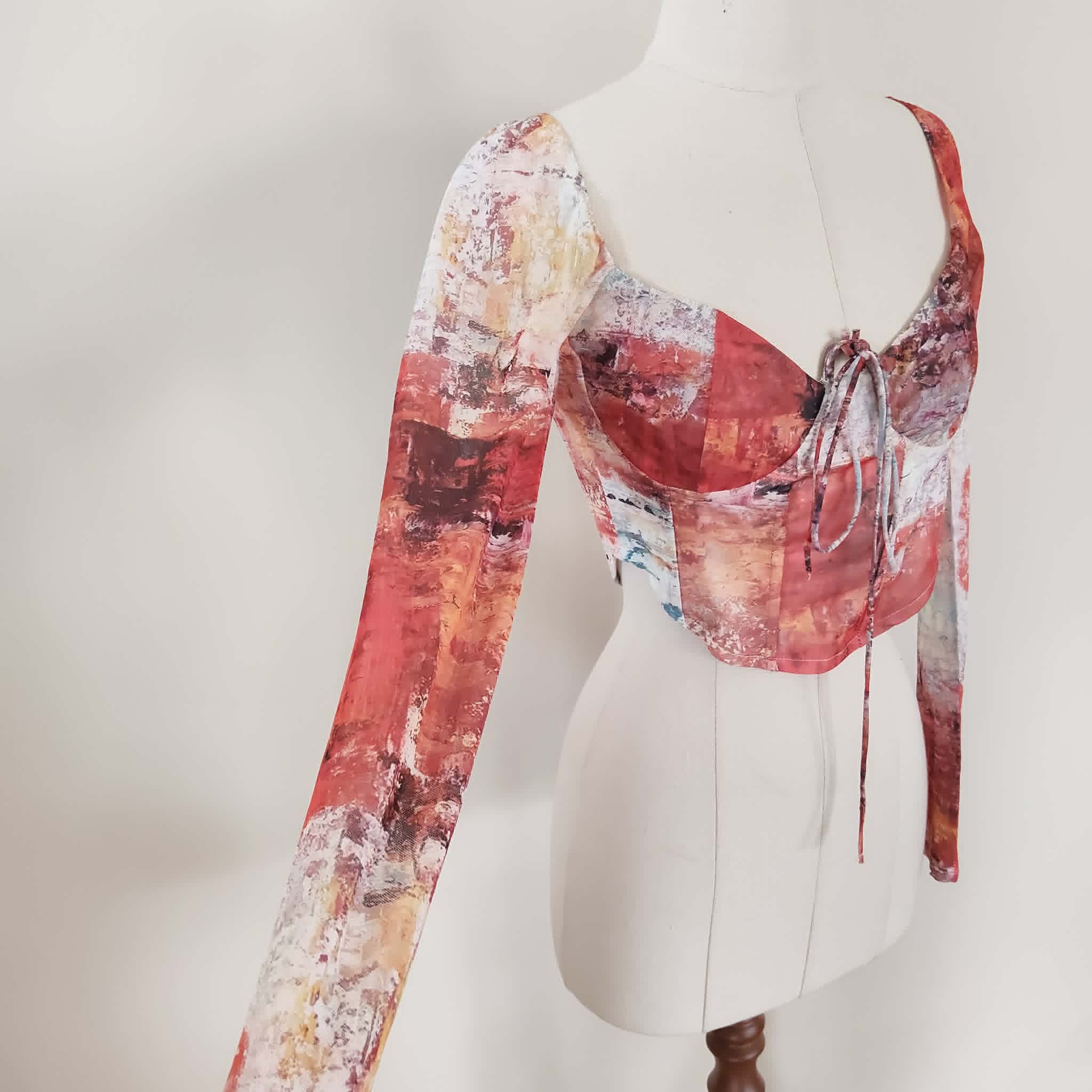 Orange Boned Crop Top - Outcast