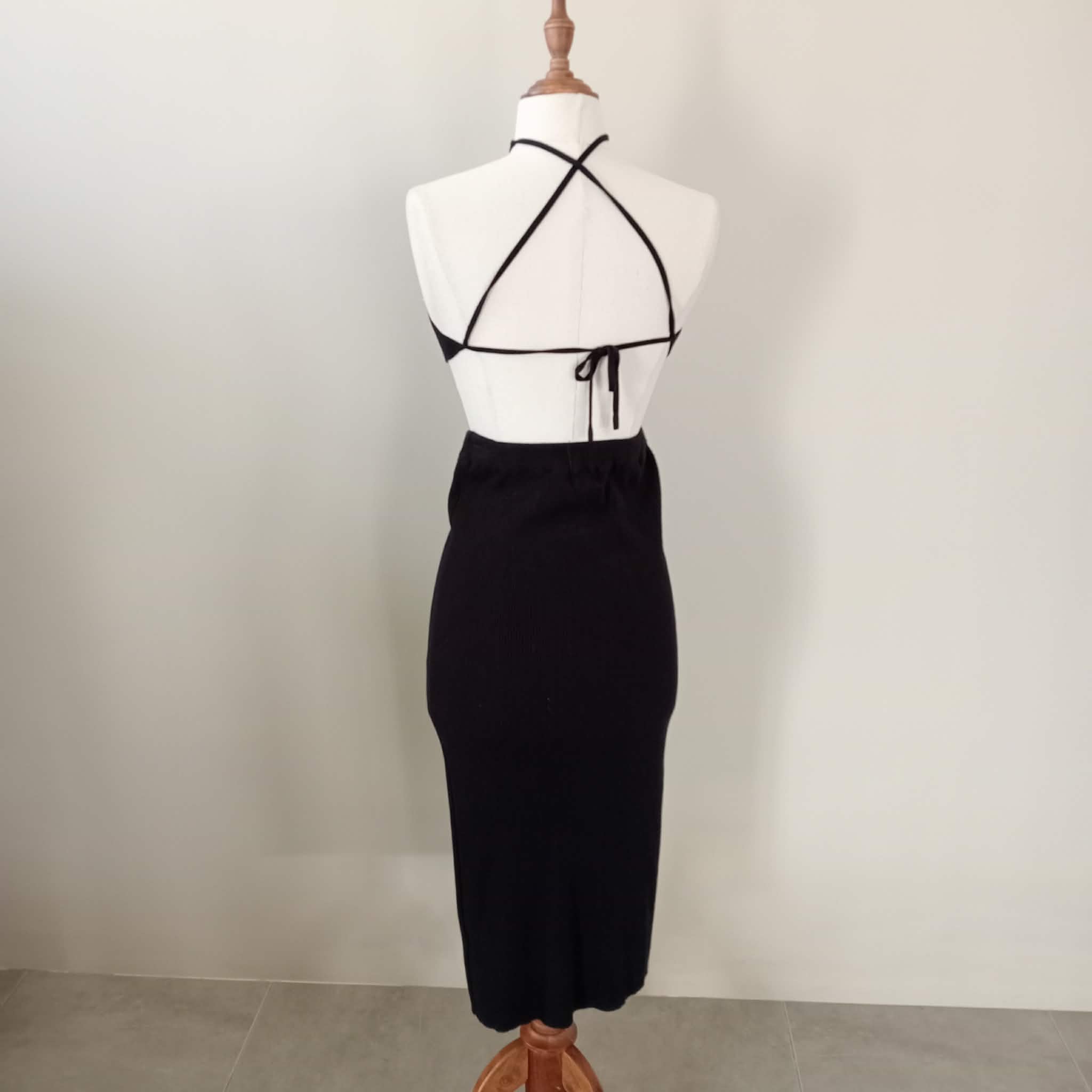 Black Knit Bodycon Dress - My Girl