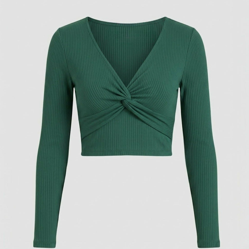 Dark green Crop Top - Shein