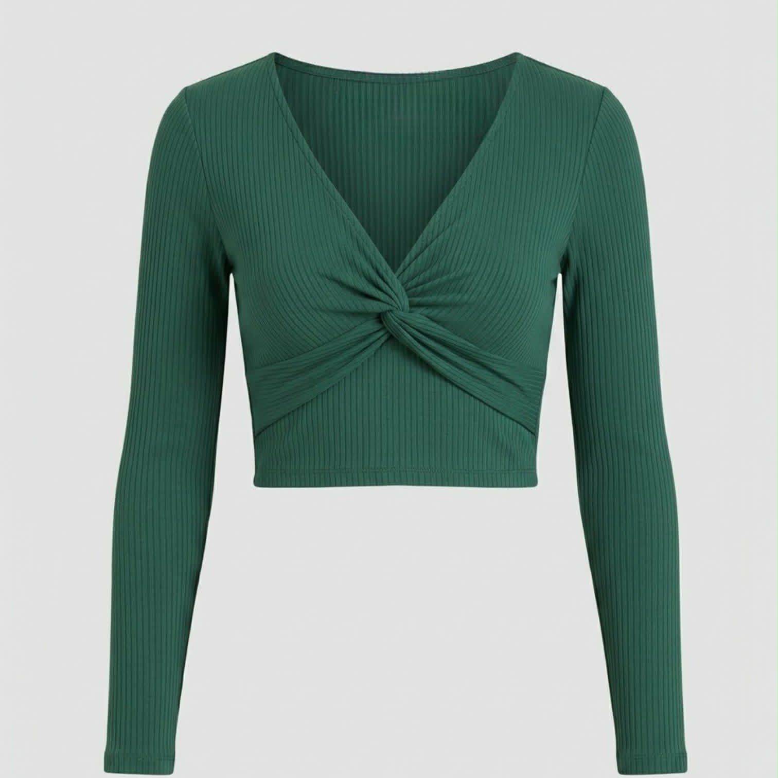 Dark green Crop Top - Shein