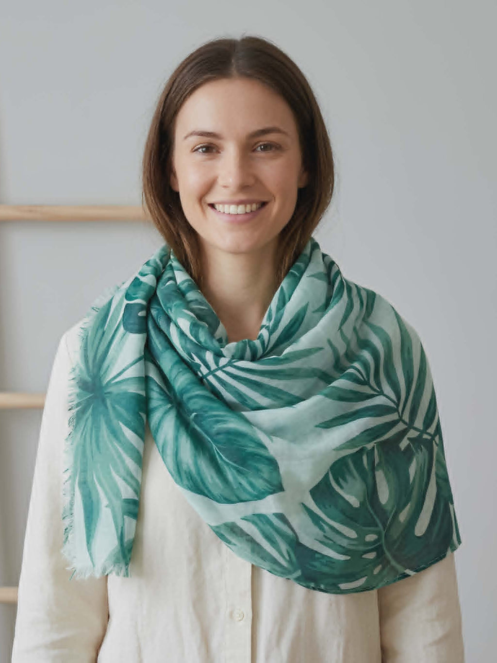 Monstera Pattern Scarf