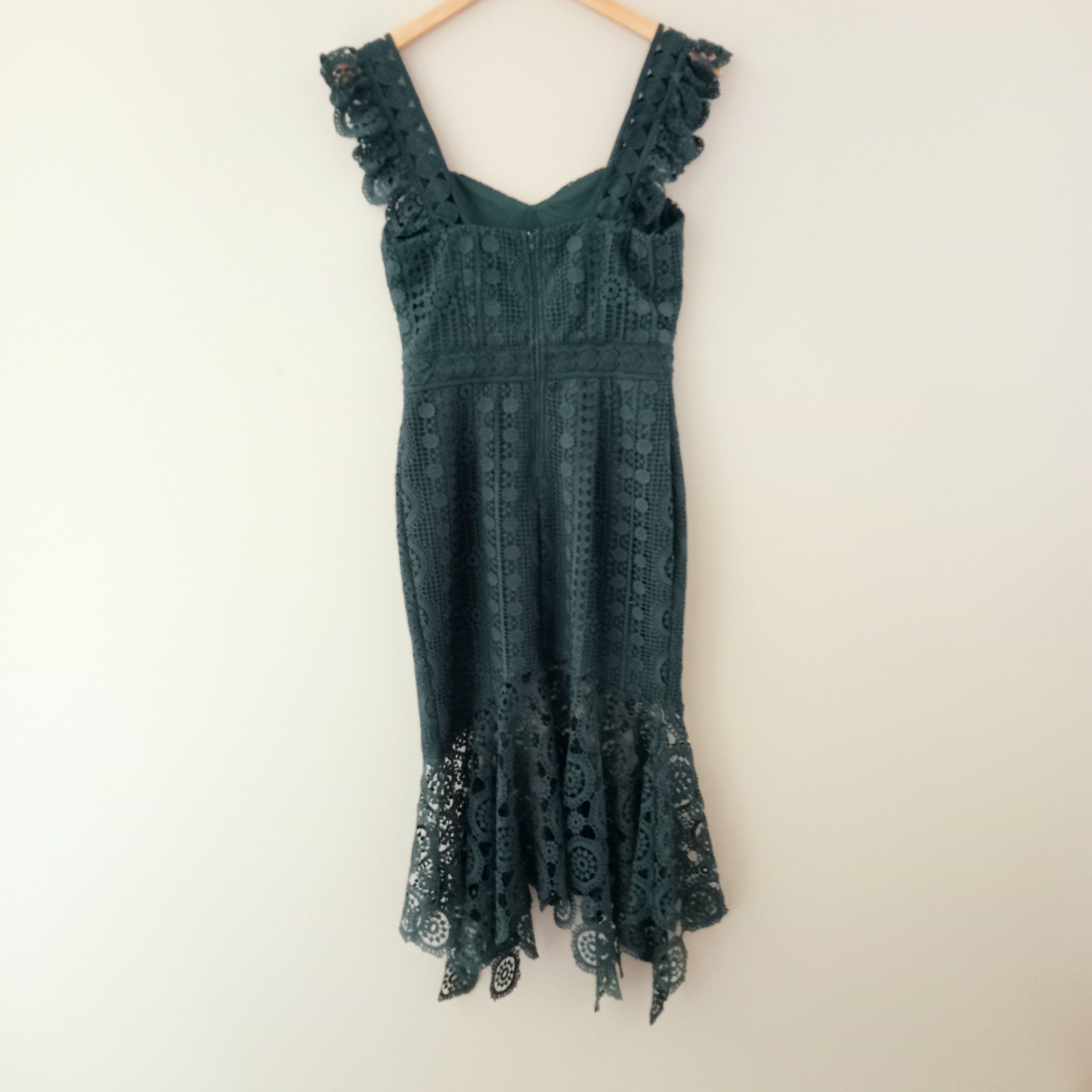 Forest Green Lace Dress - Two Sisters