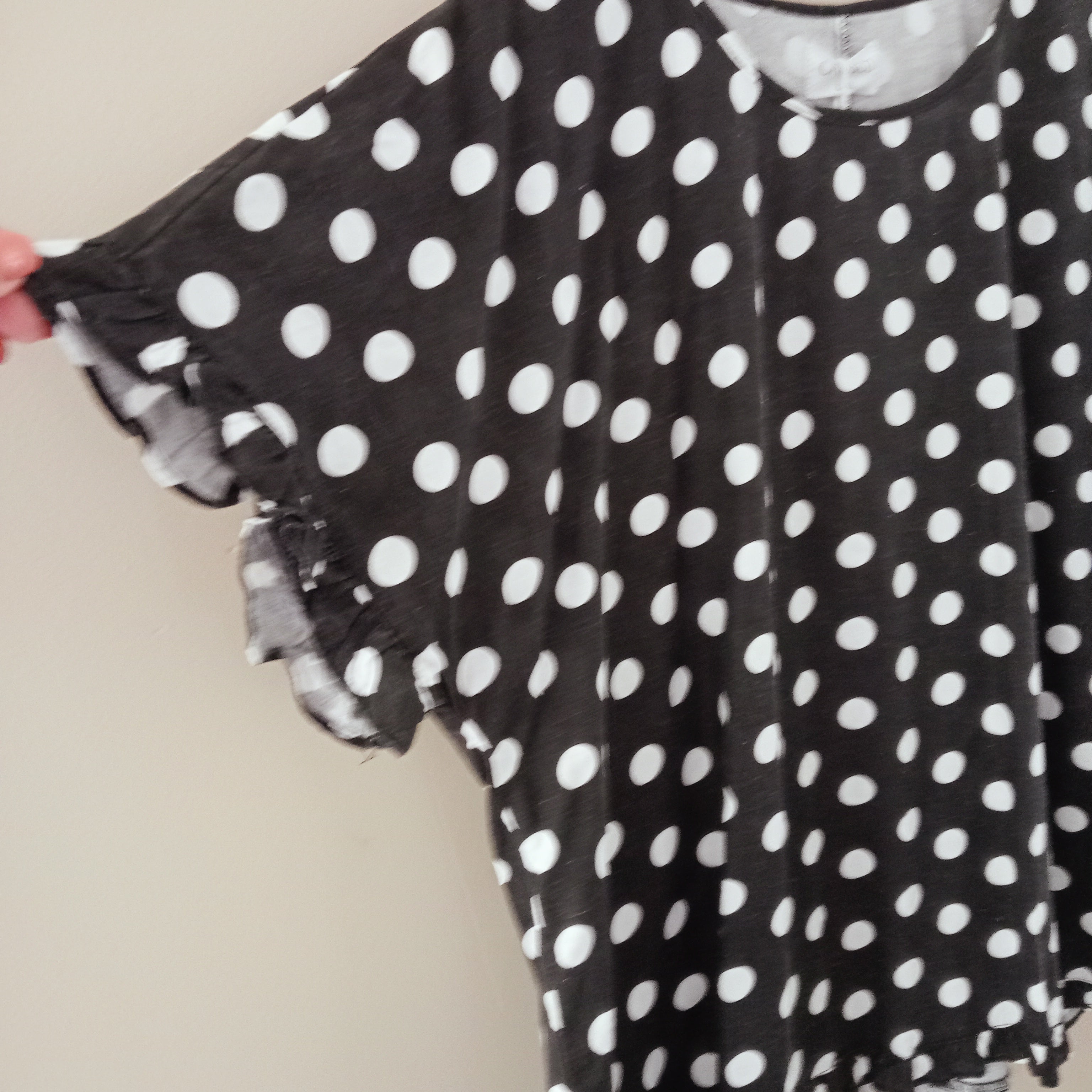 Black Polka Dot Top - Cali & Co