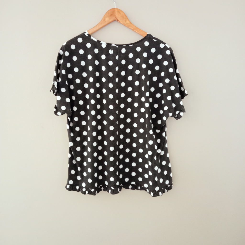 Black Polka Dot Top - Cali & Co