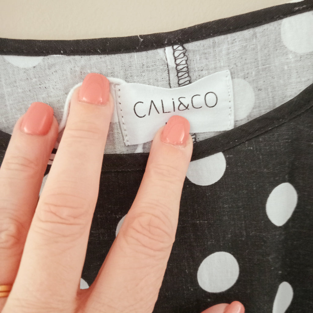 Black Polka Dot Top - Cali & Co