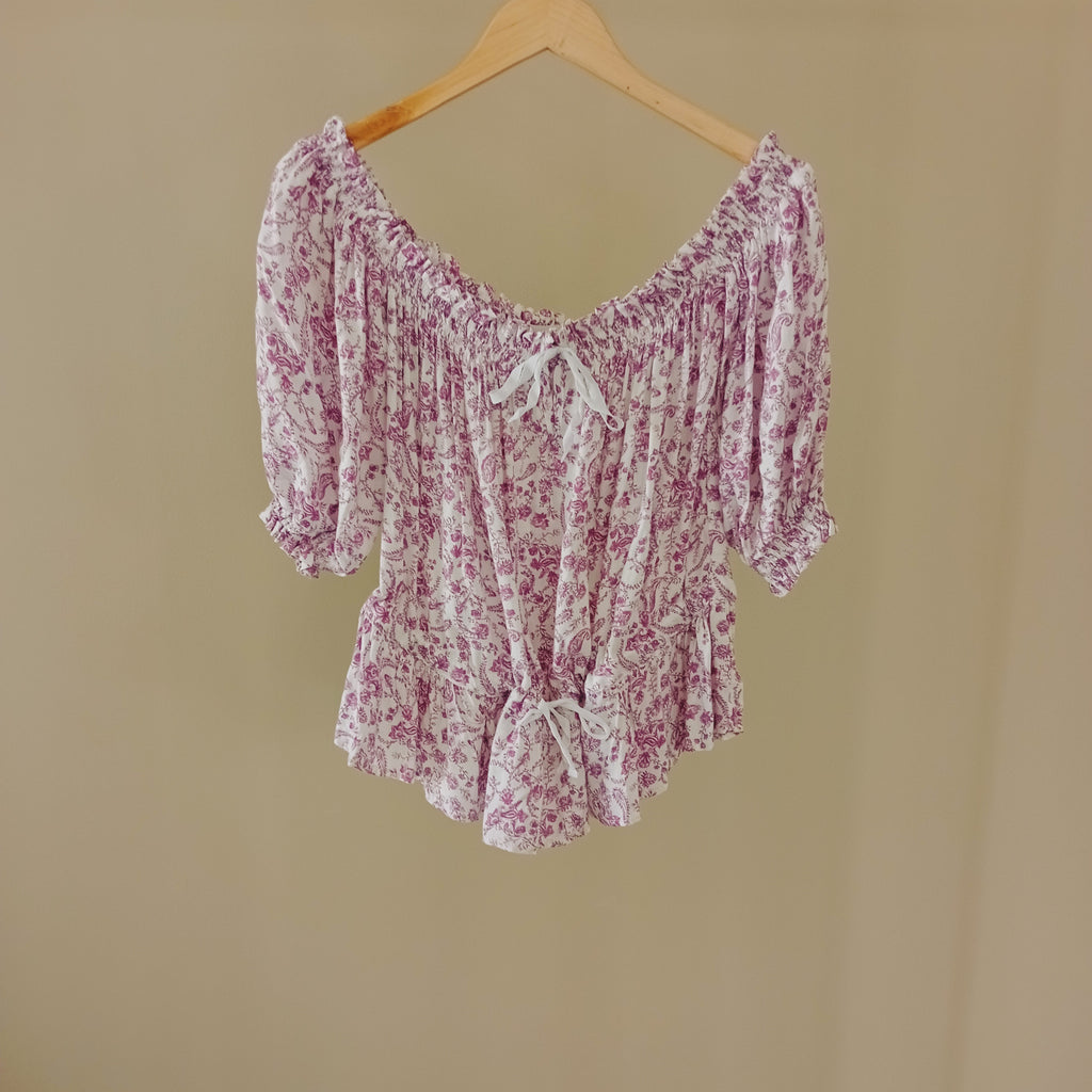 Purple Floral Top - Queen The Label