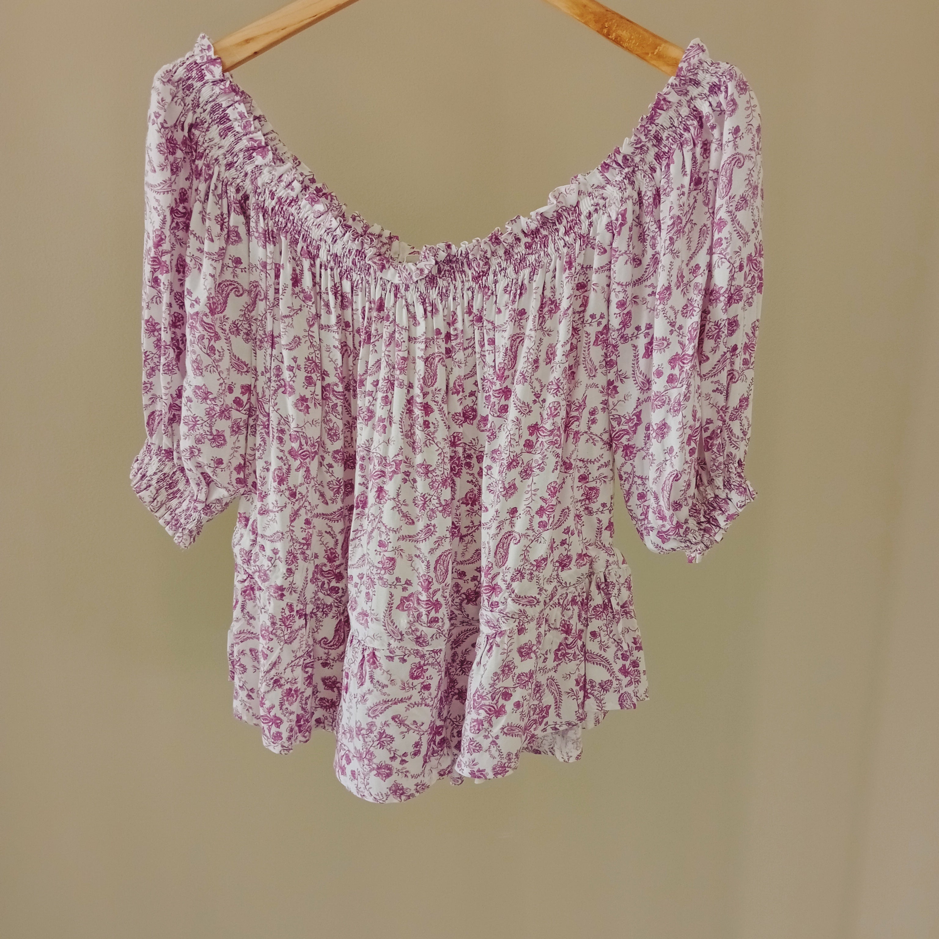 Purple Floral Top - Queen The Label