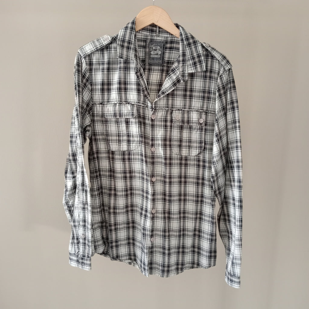 Black & White Checked Shirt - Burton London