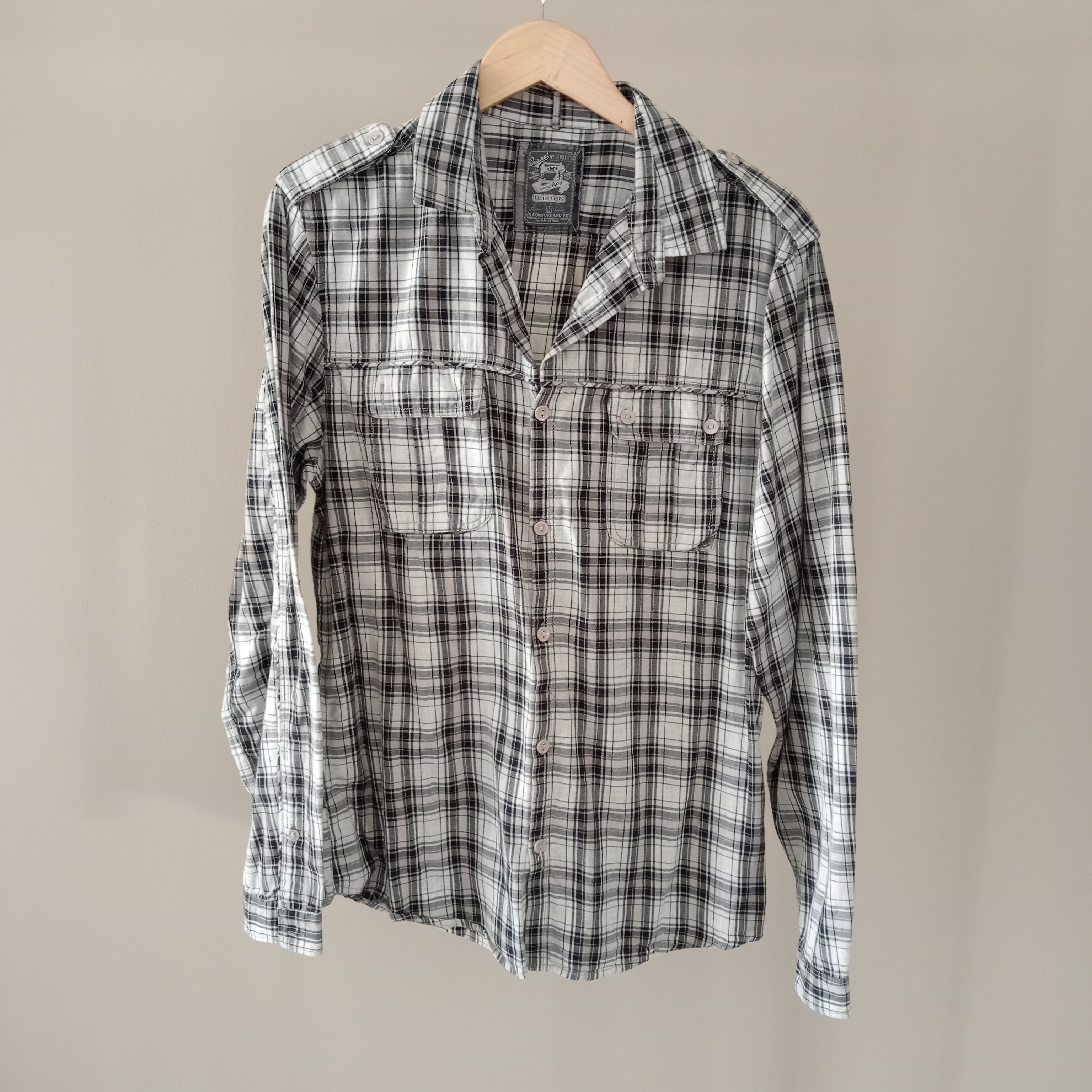 Black & White Checked Shirt - Burton London