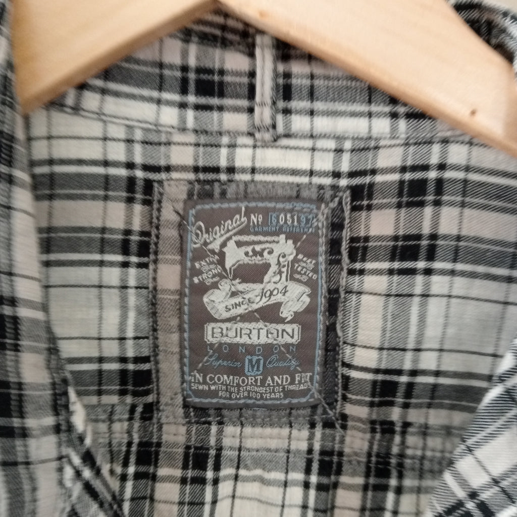 Black & White Checked Shirt - Burton London