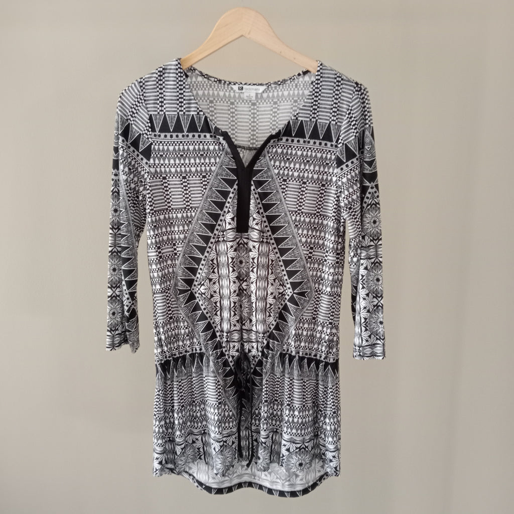 Black & White Tunic Top - Rockmans