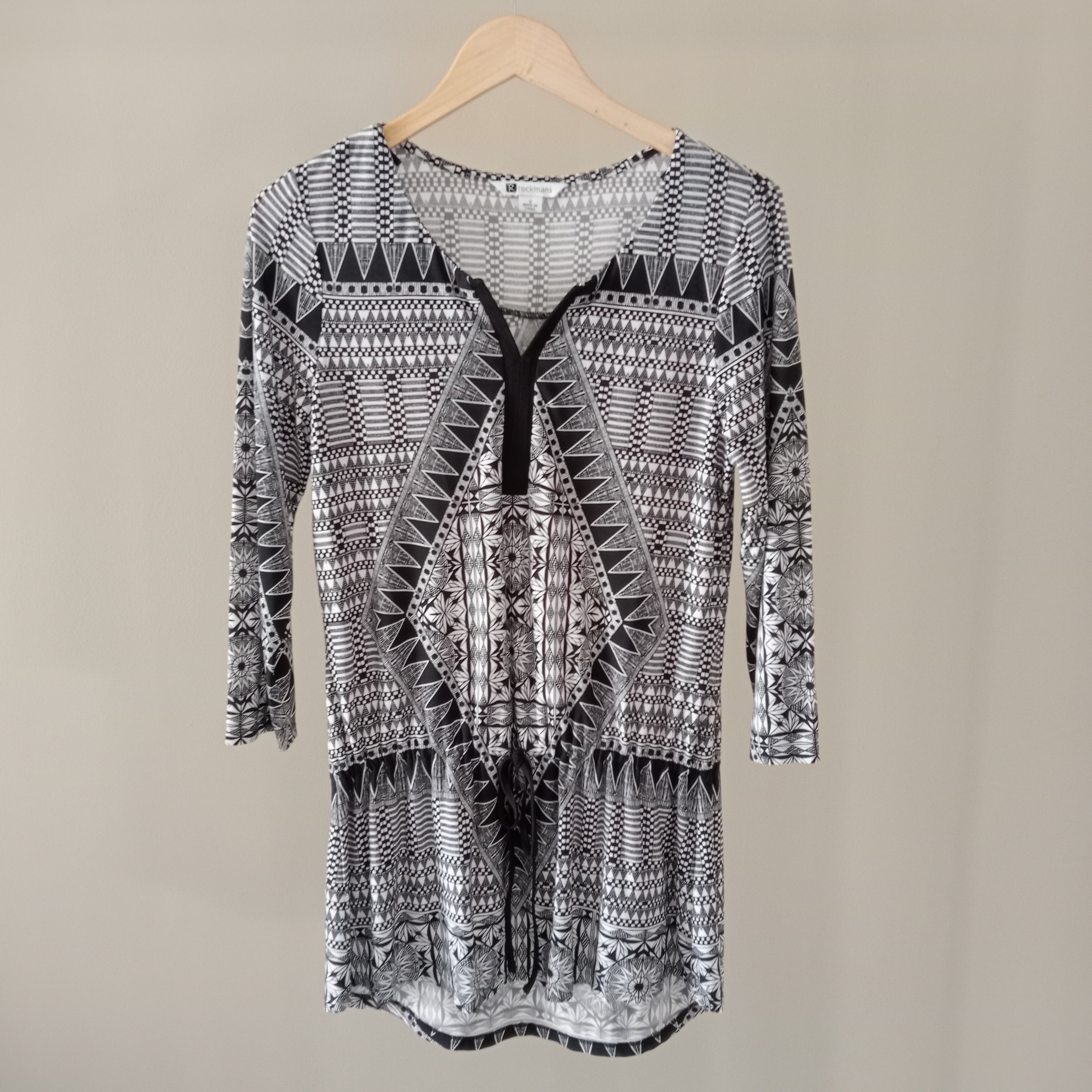 Black & White Tunic Top - Rockmans