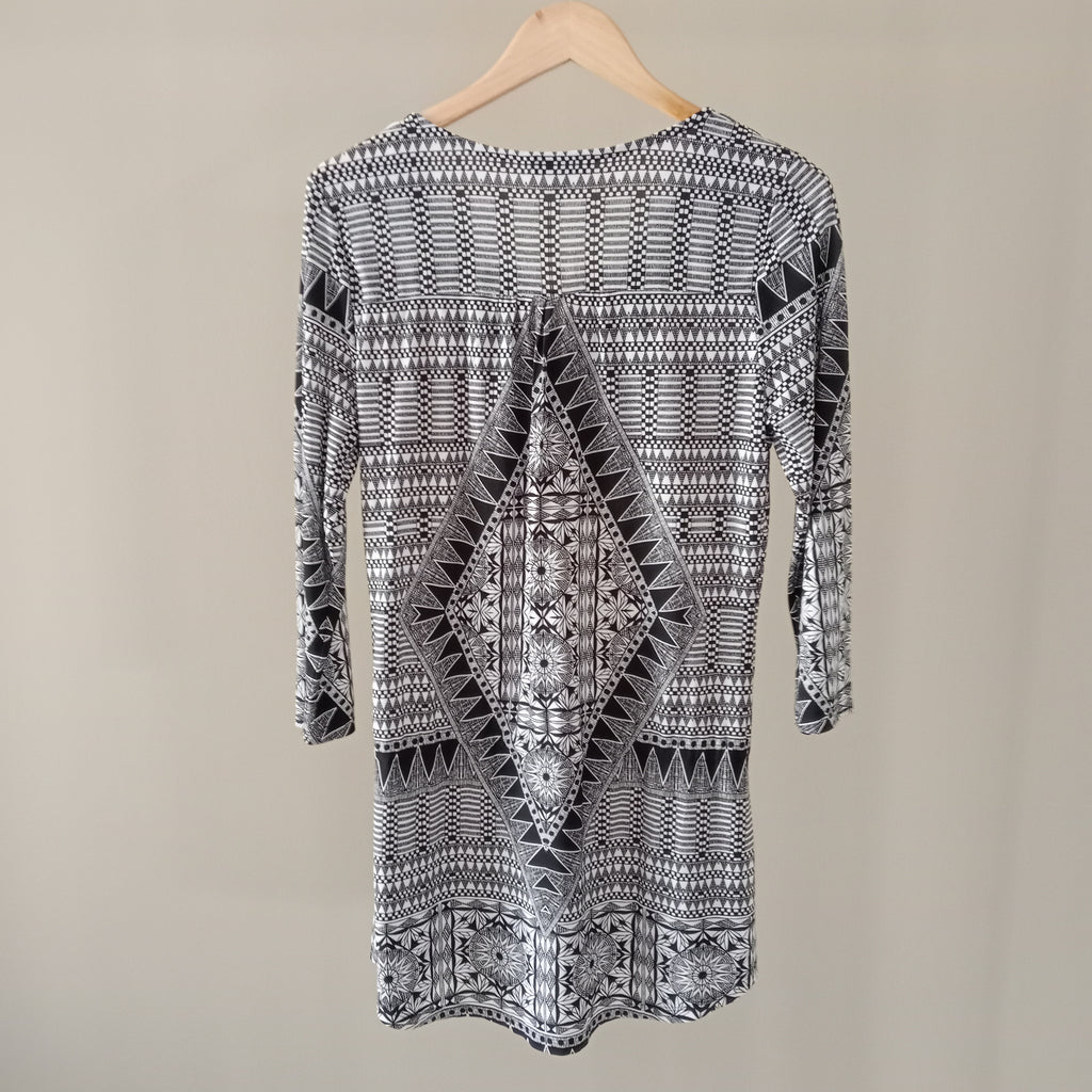 Black & White Tunic Top - Rockmans