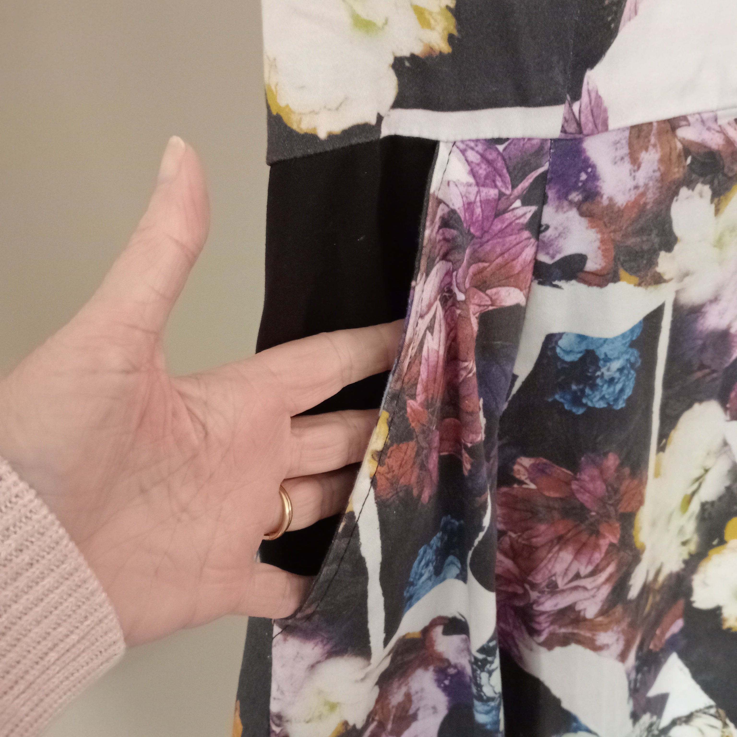 Black Floral Dress - Portmans