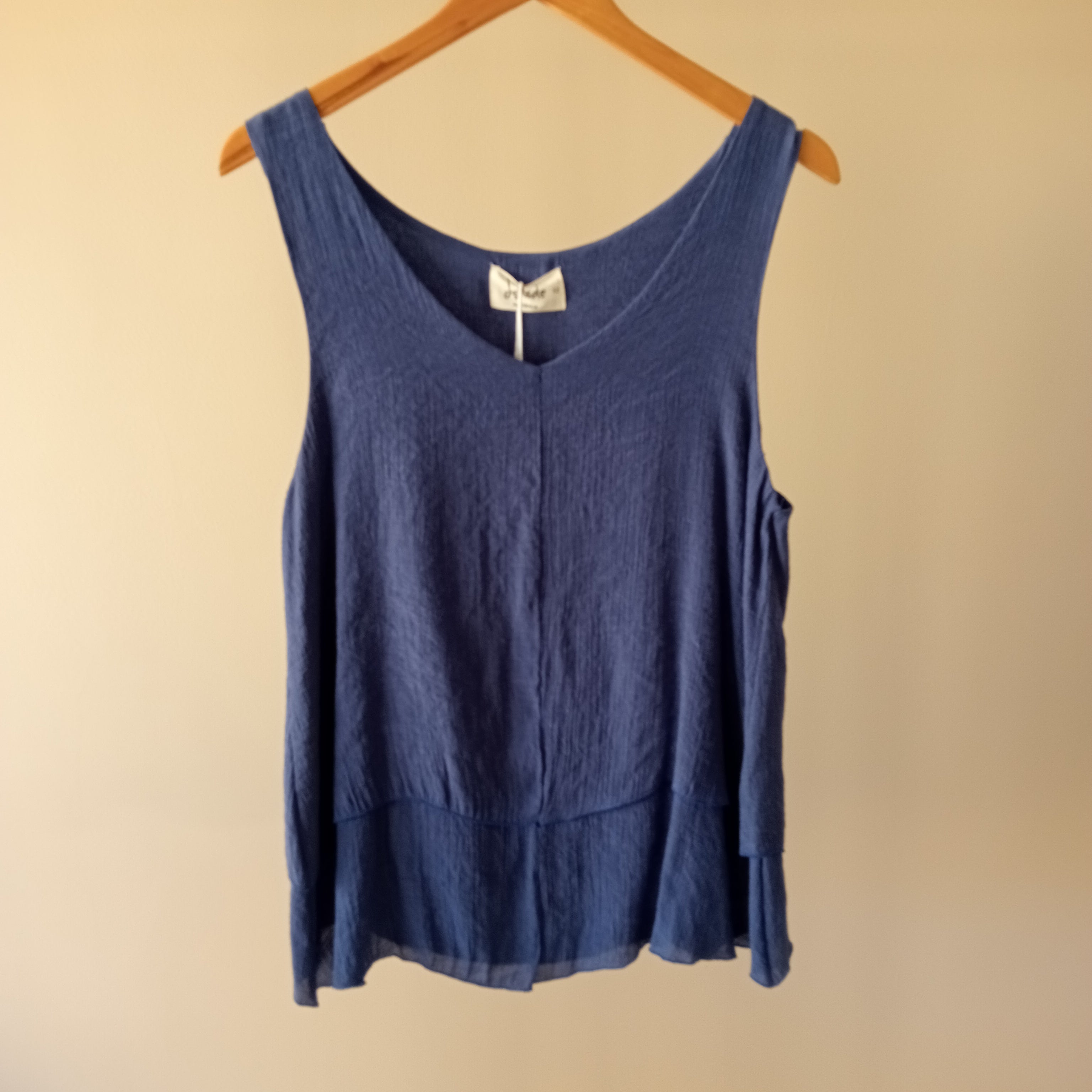 Blue Tank Blouse - La Mode