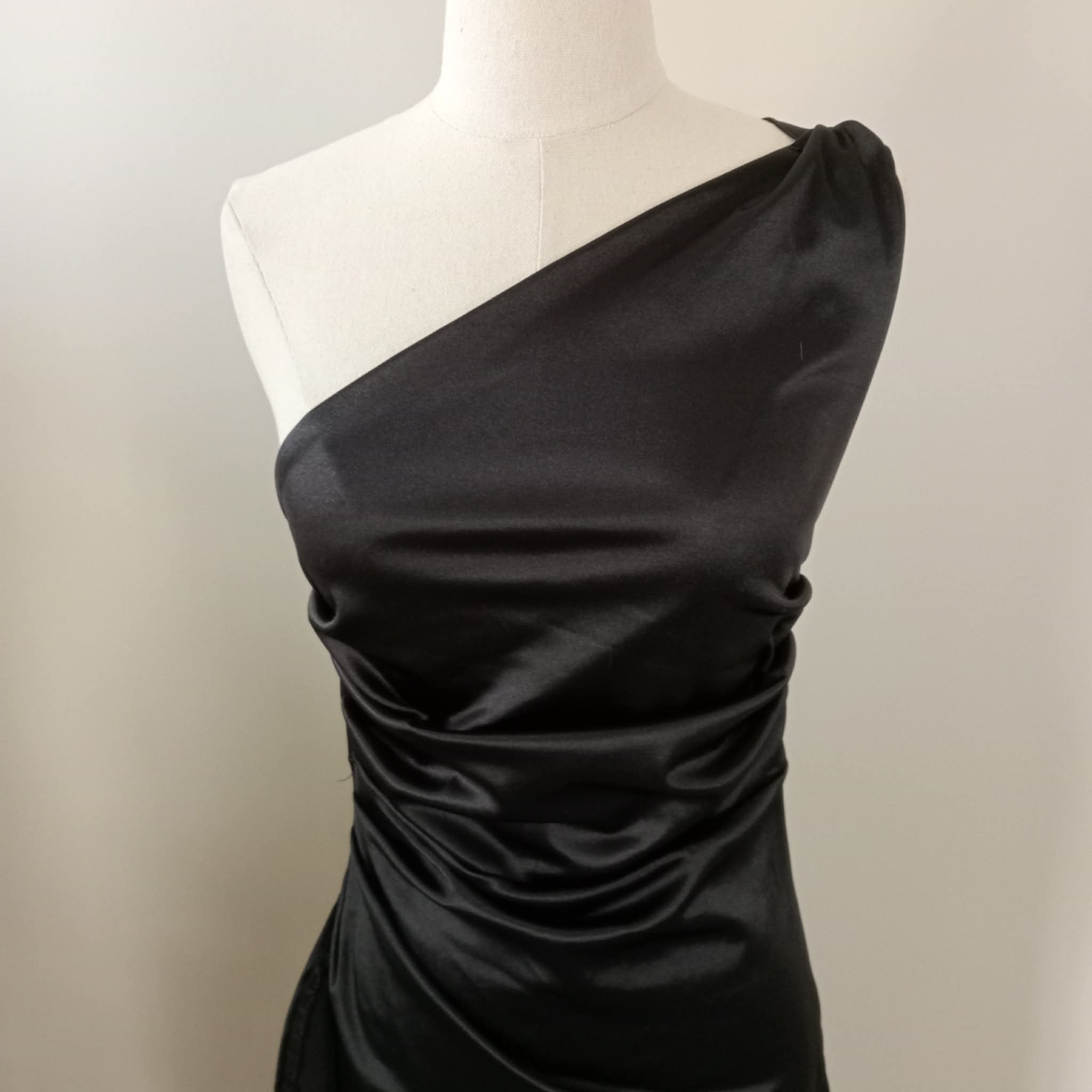 One Shoulder Black Formal Dress - Shein
