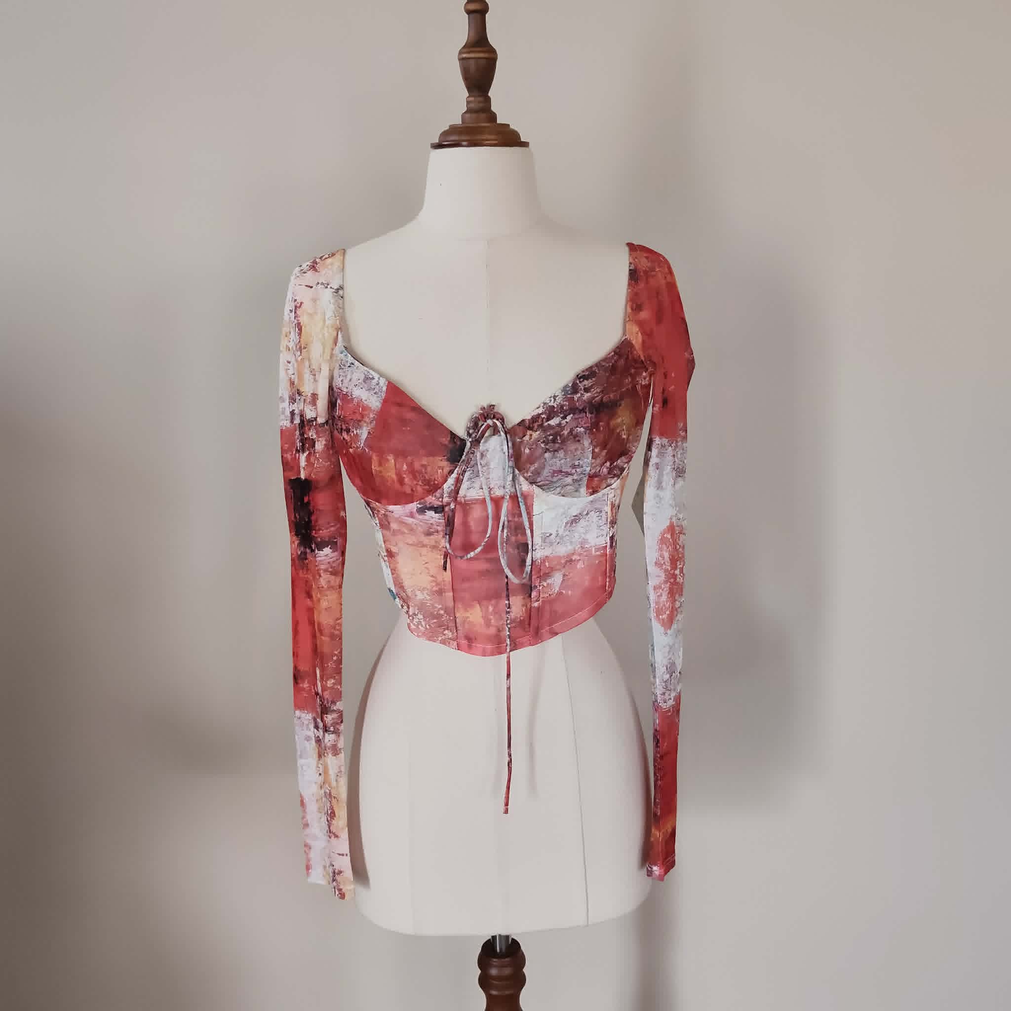 Orange Boned Crop Top - Outcast