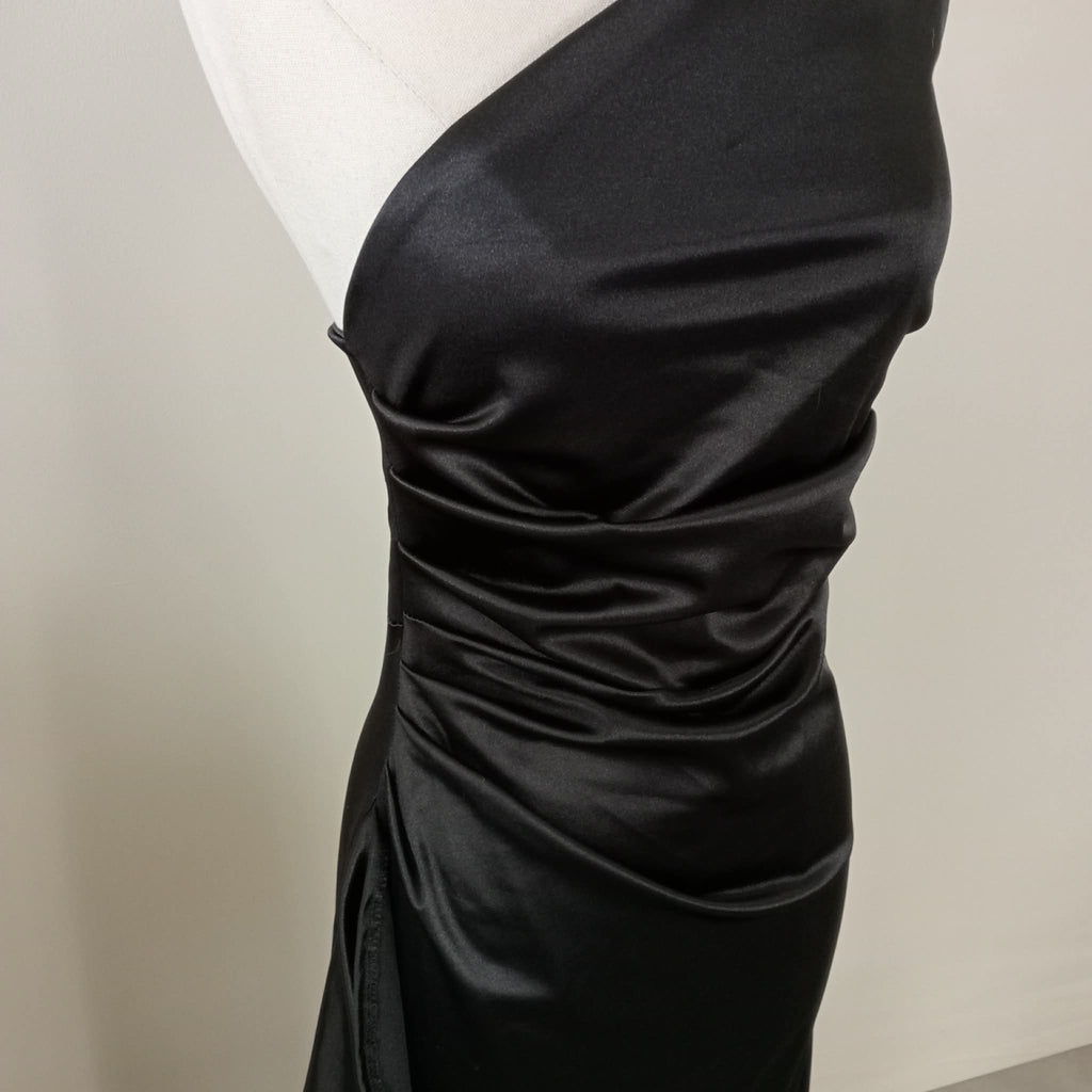 One Shoulder Black Formal Dress - Shein