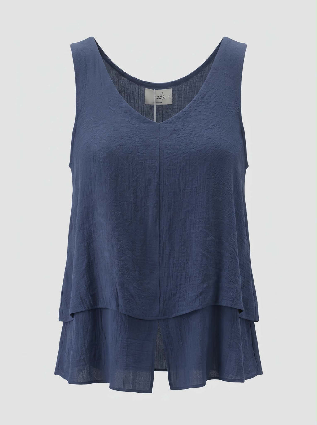 Blue Tank Blouse - La Mode
