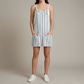 Blue Stripe Pinafore Dress - Mooloola