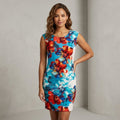 Multicoloured Print Dress - Liz Jordan