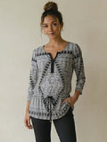 Black & White Tunic Top - Rockmans