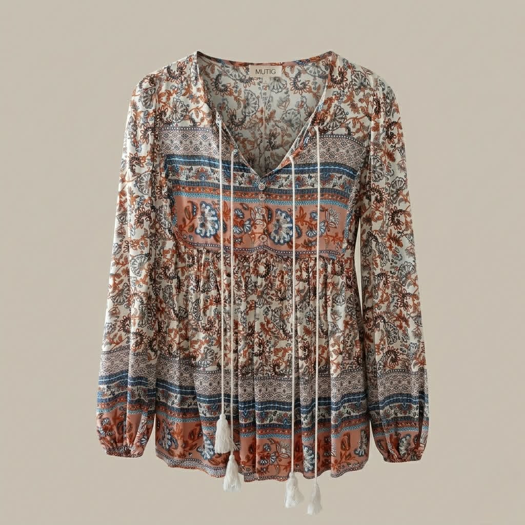 Brown Boho Top - Mutig