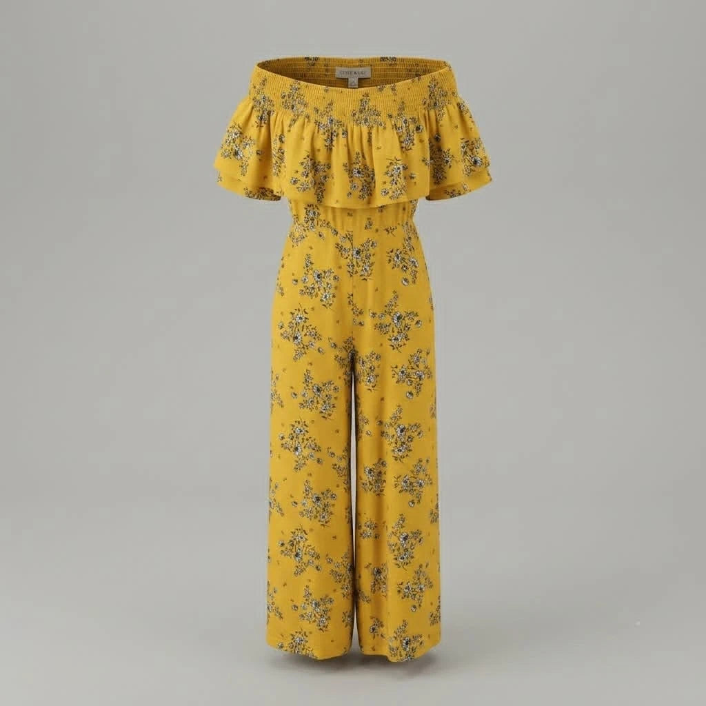 Yellow Floral Jumpsuit - Seed Heritage