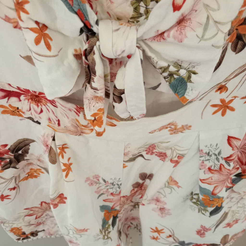 Floral Playsuit With Cut Out - Forever New