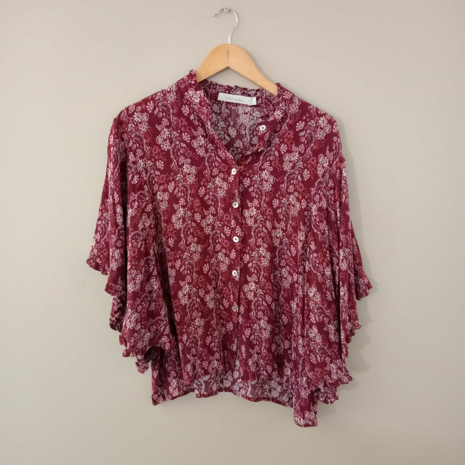 Burgundy Batwing Top - Isle Of Mine