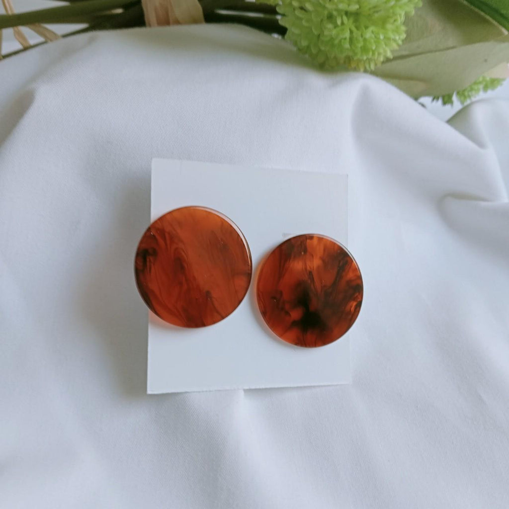 Brown Acrylic Earrings