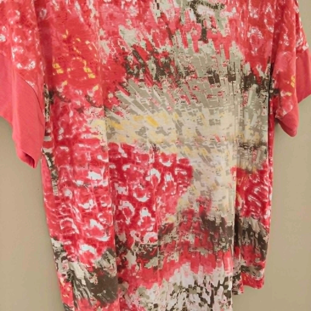 Deep Pink Pattern Top - Black Pepper