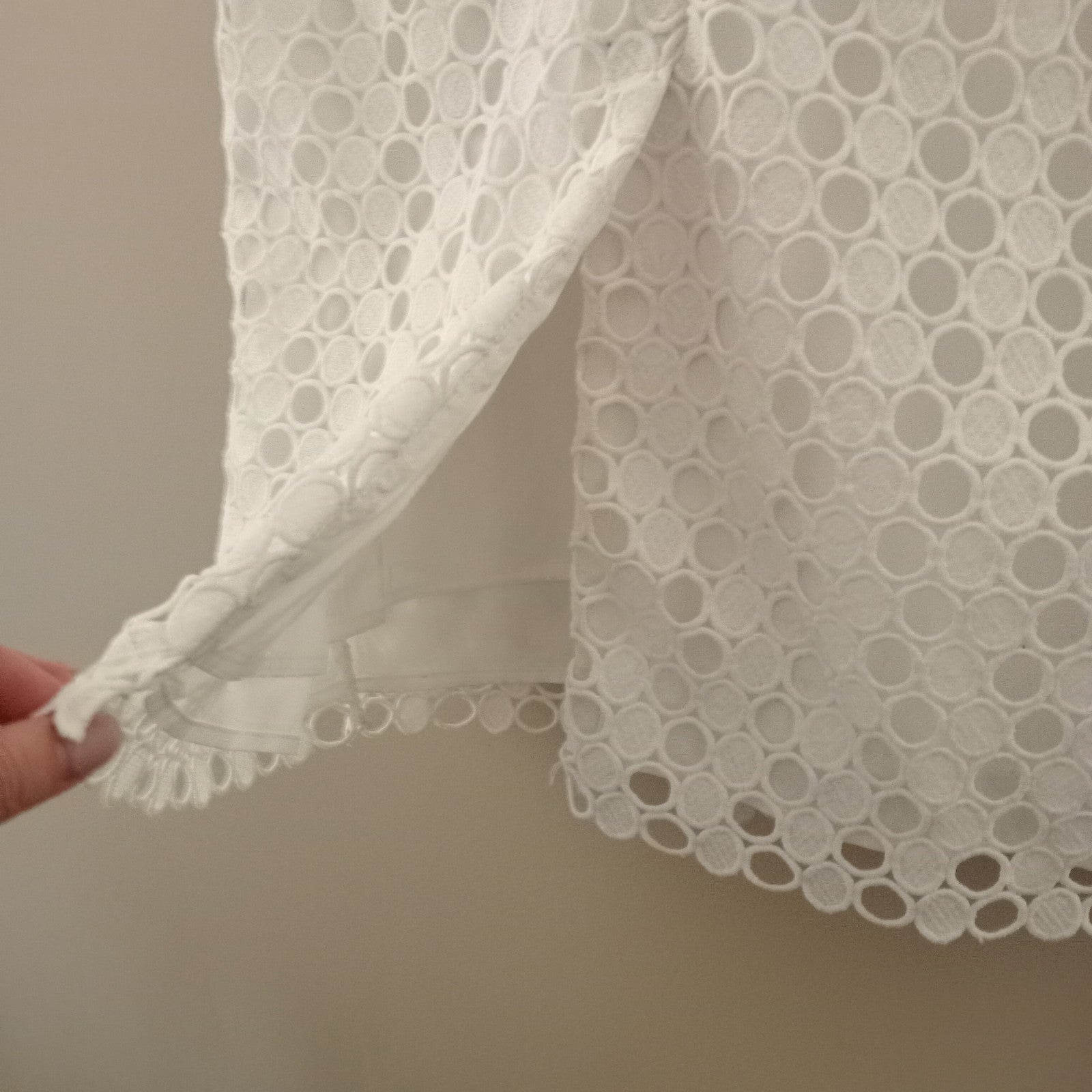 White Crochet Dress - Grace Hill