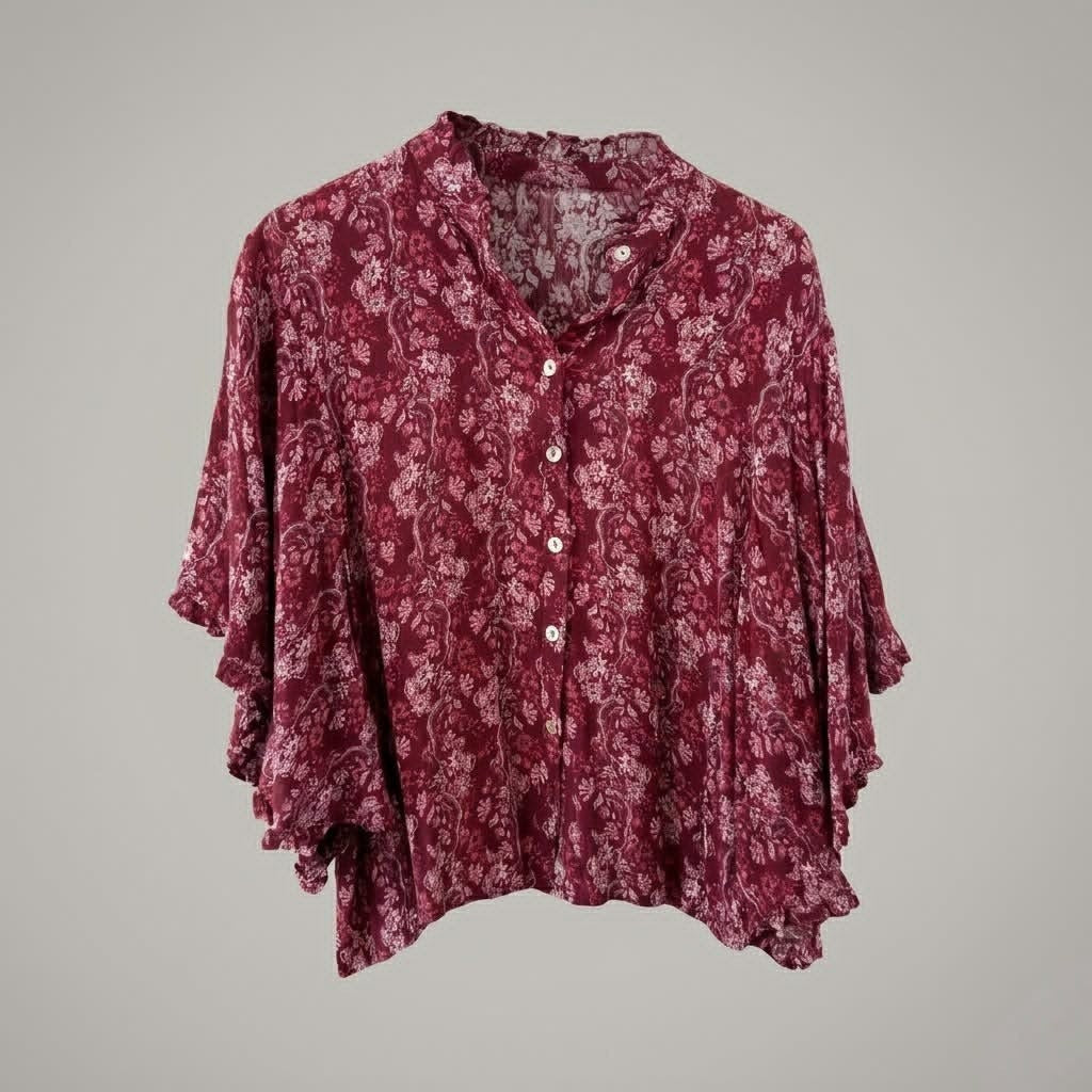 Burgundy Batwing Top - Isle Of Mine