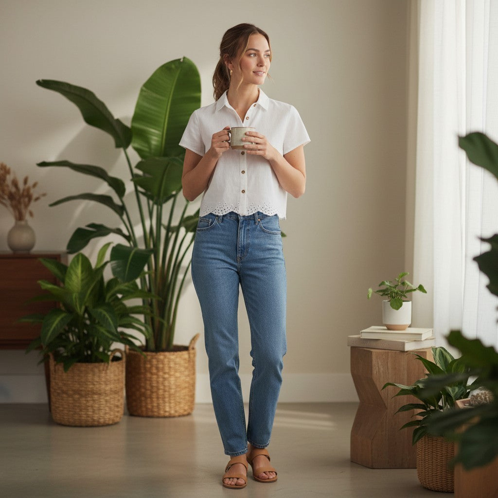 White Cotton Top - Cotton On Body