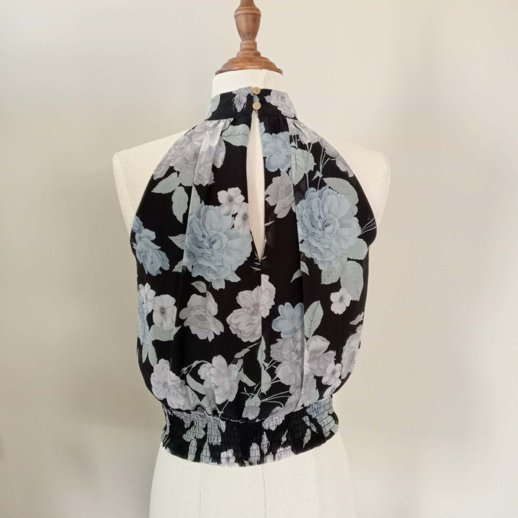 Black Floral Lace Top - Portmans