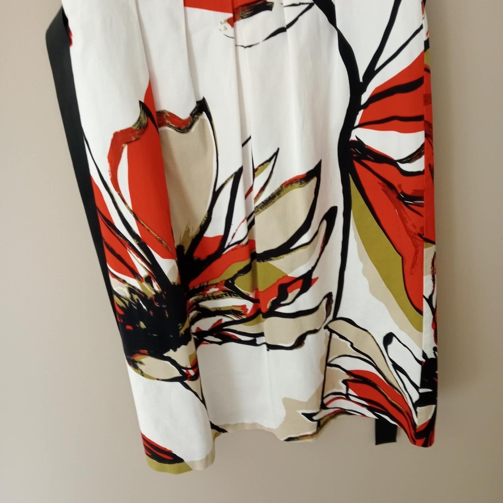 Red/Green Pattern Dress - Montique