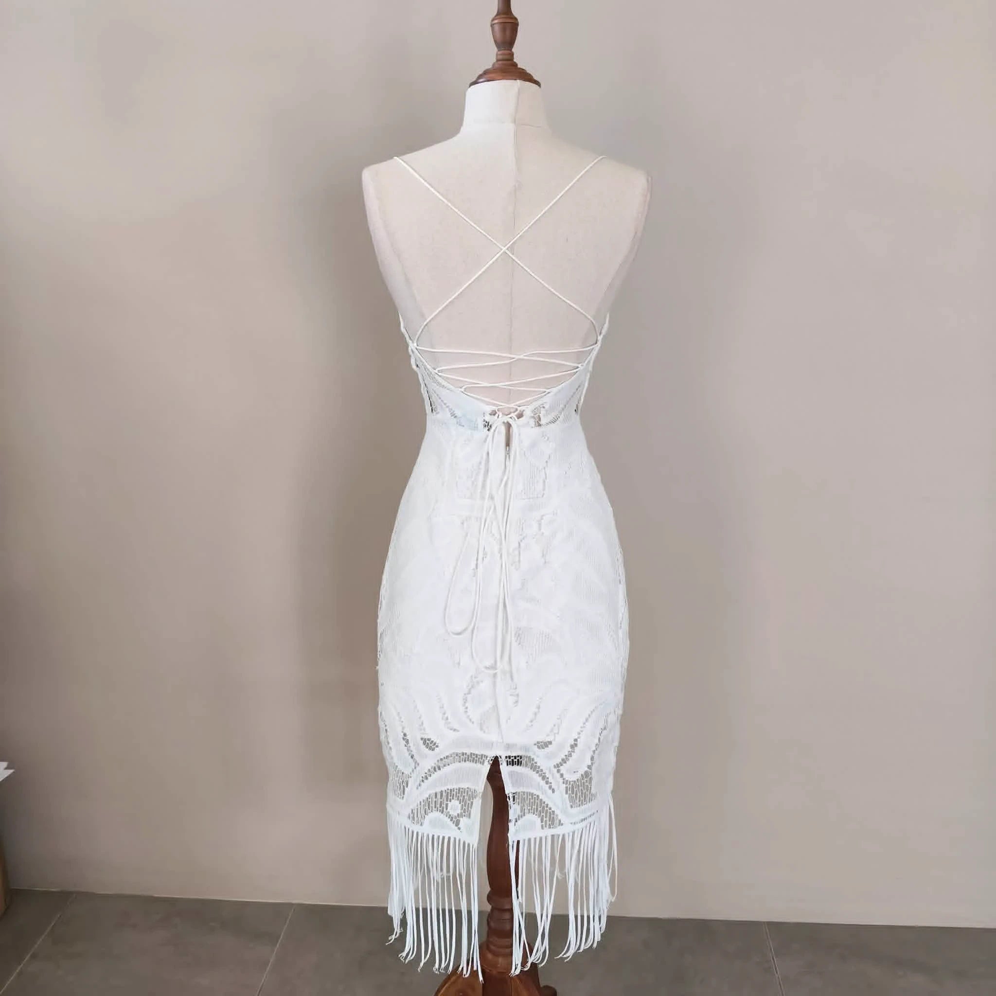 White Lace Dress - Two Sisters