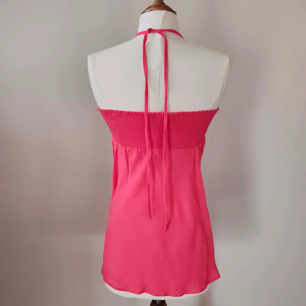 Salmon Pink Halter Neck Top - Jane Norman