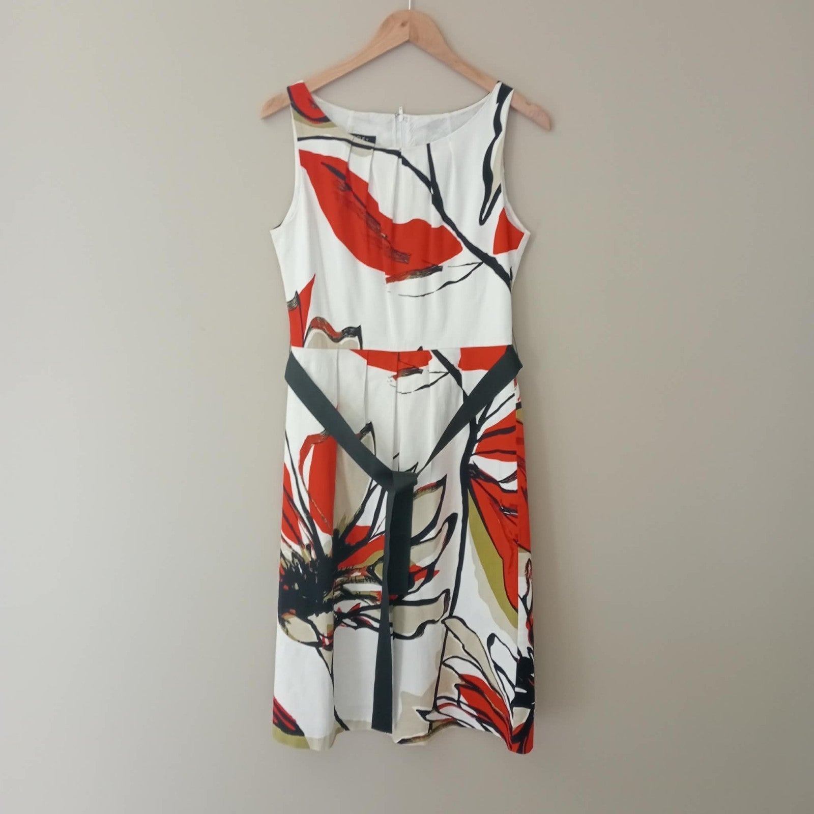 Red/Green Pattern Dress - Montique